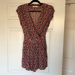 Floral wrap romper